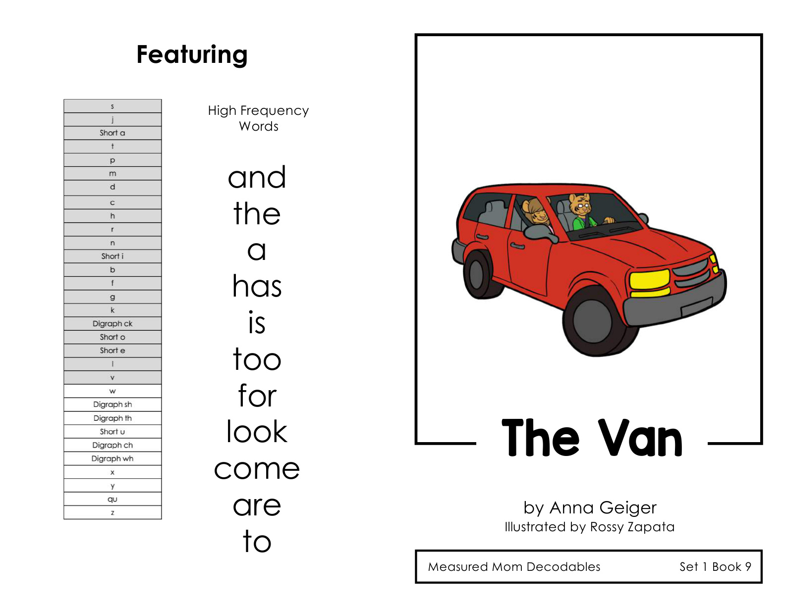 Decodable Book 15 - The Van